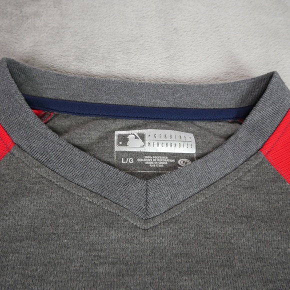 St Louis Cardinals MLB True Fans Large Grey Red Long Sleeve Print Jersey Shirt - Picture 3 of 12